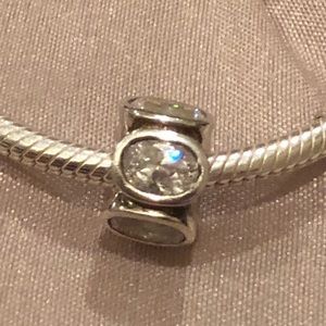 Pandora Jewelry - Pandora Leather Bracelet and Oval Charm (bundle) Pandora Jewelry - Pandora Leather Bracelet and Oval Charm (bundle)